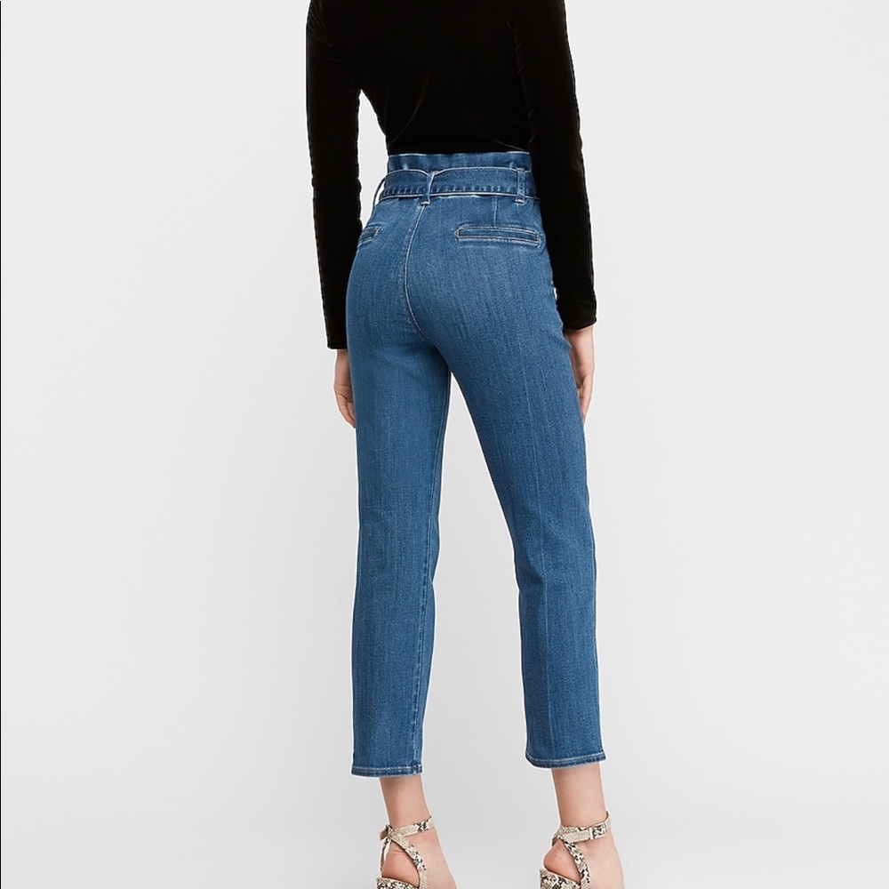 Super High Waisted Paperbag Jeans